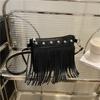 Miss.mini Large Capacity Fringed Bag Women's Summer New Solid Color Personalized Fashion Shoulder Messenger Bag