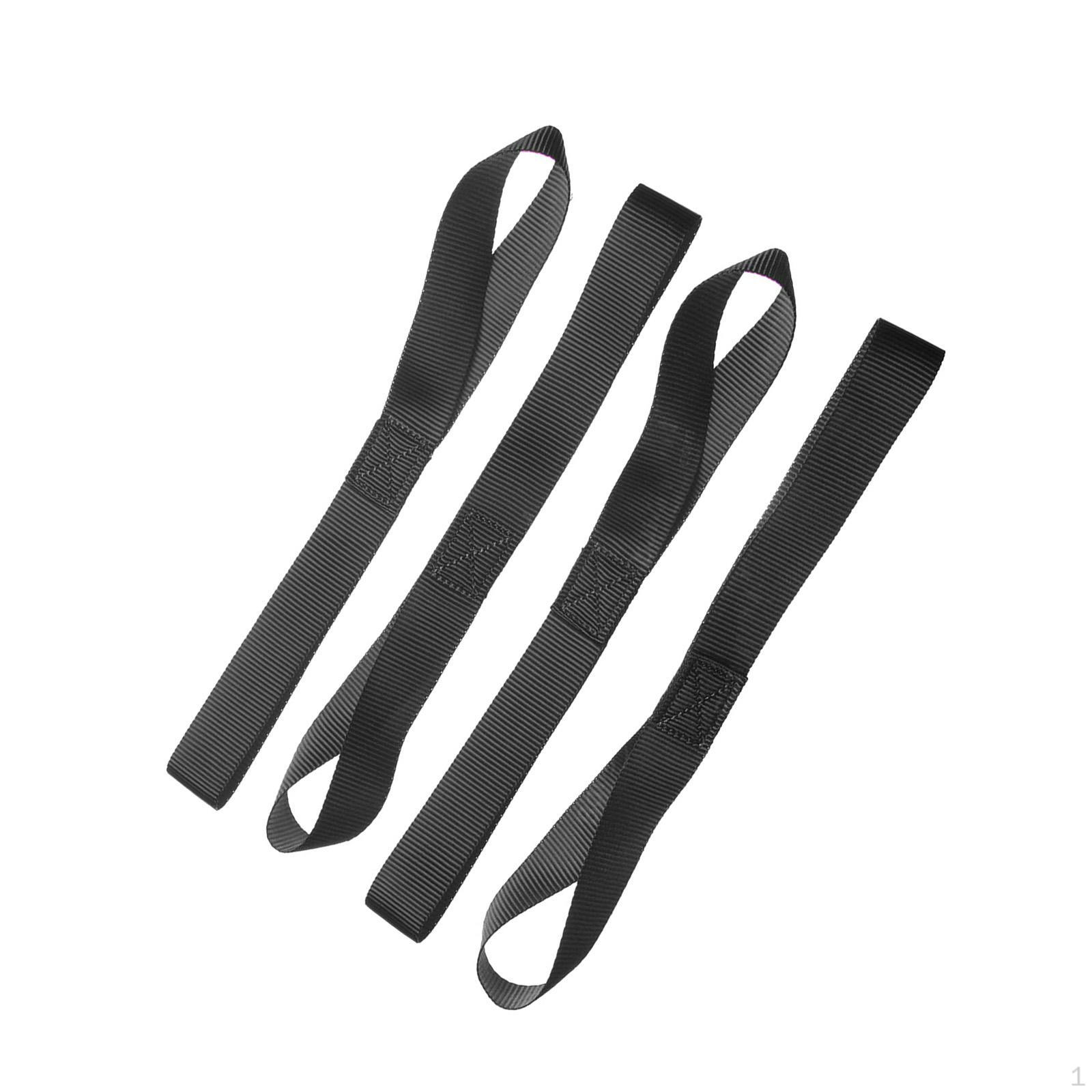 5 штук мягких петель ремней крепления 8800 фунтов (3992 кг) прочности на разрыв Нейлон усиленный Многоразовое использование Автомобиль black 29.5cm