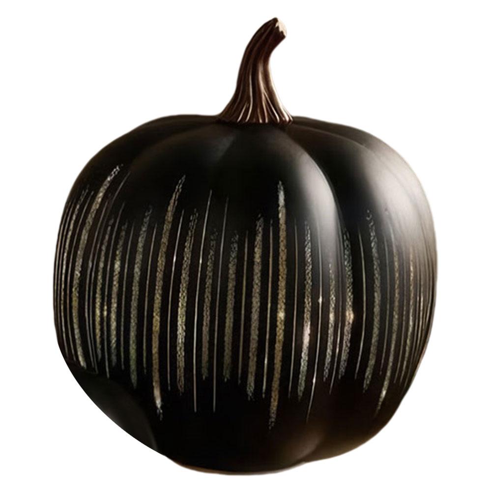 Halloween Artificial Glass Pumpkin with LED Lights Glass Decoration Halloween LED Lights Lamp Festive Atmosphere Decorations