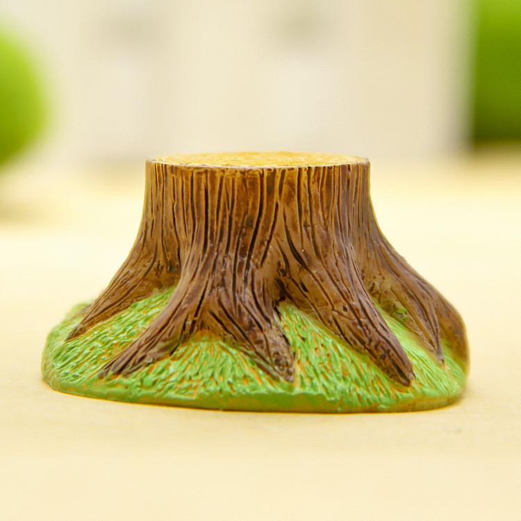 Stump Tree Cartoon Green Grassland Mini Model Decoration For Micro Props Scenery