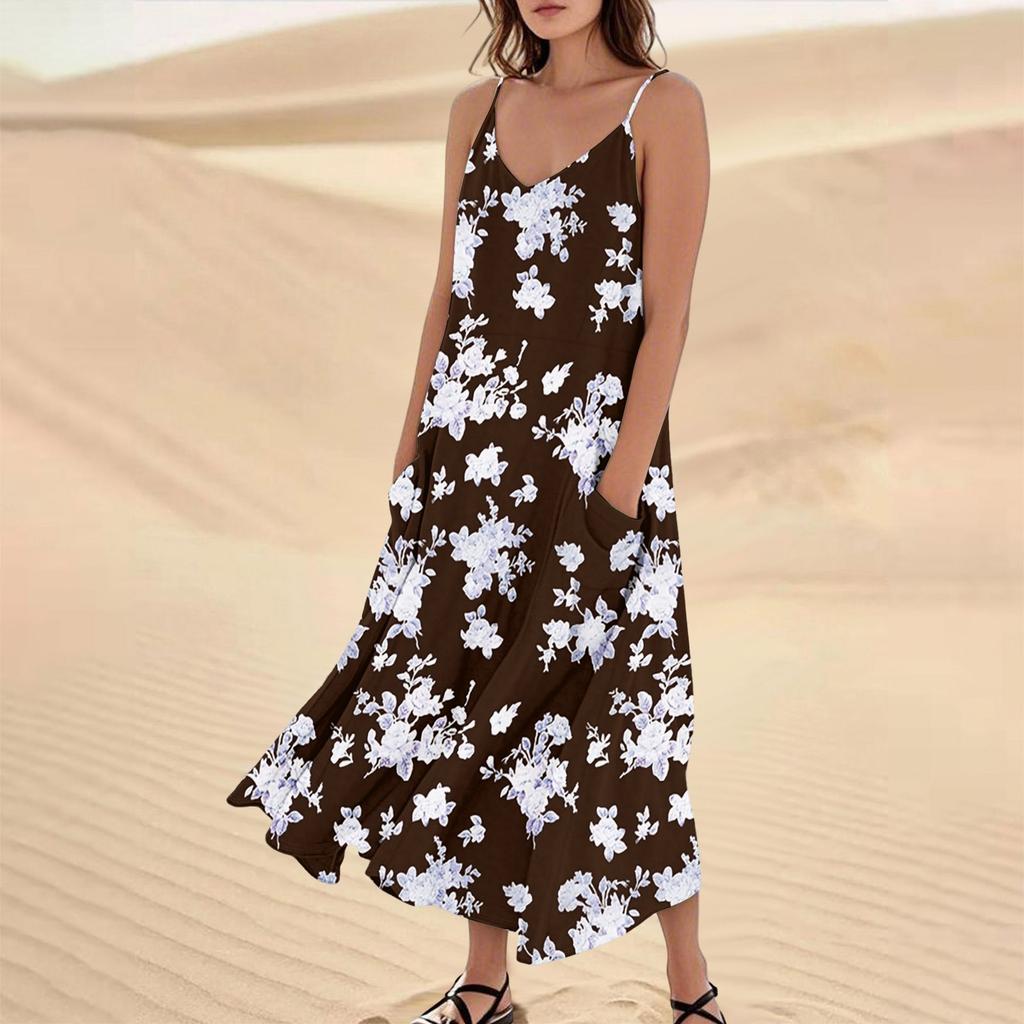 Women's Summer Dress Casual Loose Long Beach Vacation Dresses