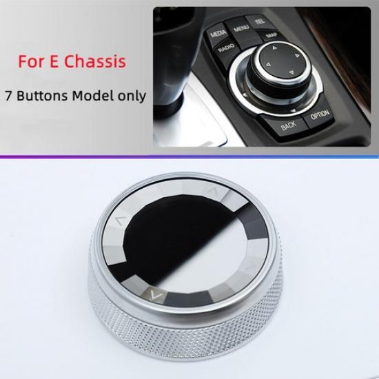 Silver ABS + Crystal Car Central Media Knob Replace For BMW 3 X5 X6 E90 E70 10