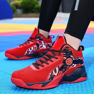 Basketball Shoes, Men's Breathable Fly-woven Surface Wear-resistant Youth Middle School Student Sports Running Shoes, Actual Sneakers