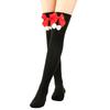 Women's Bowknot Christmas Stocking Pom-pom Socks Over-the-knee Socks
