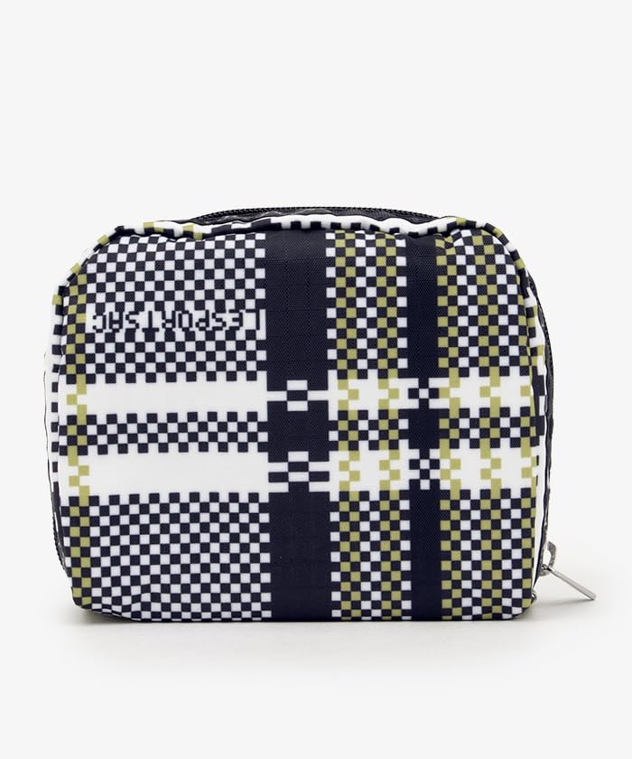 LeSportsac Official Pouch SQUARE Pixel Scramble Check COSMETIC/6701