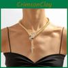 Trendy Geometric Shape Snake Necklace Alloy And Glass Diamond Neck Chain