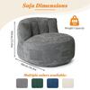 Übergroßer Sitzsack für Erwachsene, Riesiges Bodensofa aus Memory-Schaum, Großes Faulsofa