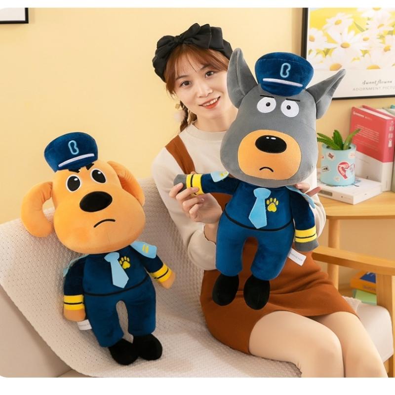 1Pcs Anime Security Sergeant Labrador Wolf Dog Plush Stuffed Toys 30/45Cm Sheriff Labrador Dog Plush Toy Doll Birthday Xmas Gift