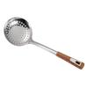 Thickened Stainless Steel Colander with Wooden Handle Grease-separated Noodle Drain Household Cooking Utensils for Cooking