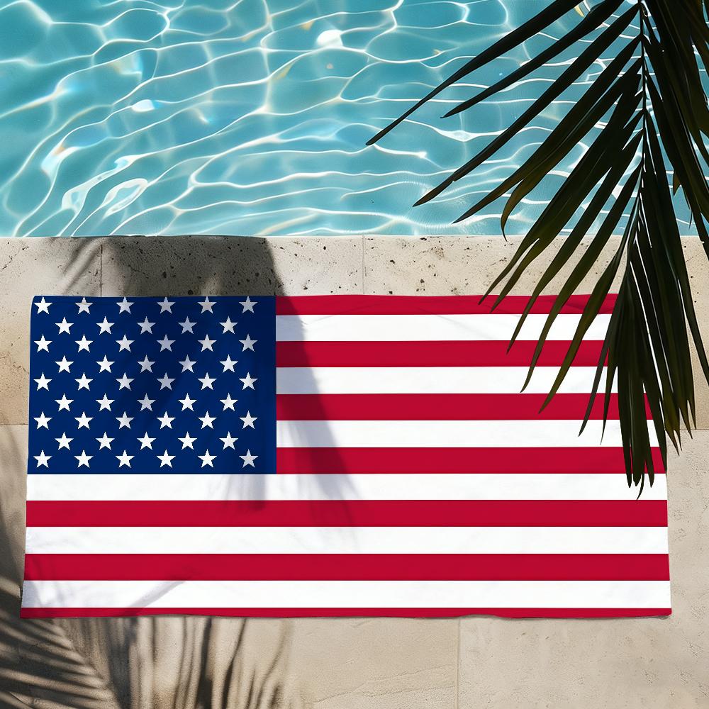 Flagge Amerikanische USA Handtuch Weich Leicht Anti-Sand Großes Strandhandtuch Schnelltrocknend Bad Sport Familie