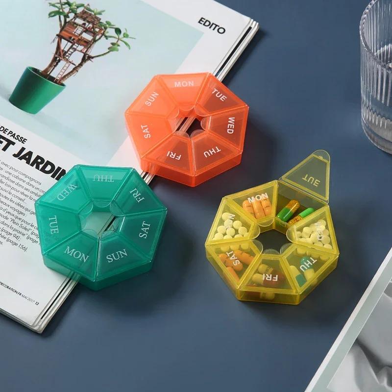 1-4pcs Mini Small Portable Travel Vitamin Pill Box Pills Cases Container Organizer Storage Tablets Grids Medicine Fish Oils