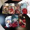 Anime I-INUYASHA Phone Case For iPhone 17,16,15,14,13,12,11 Plus,Pro Max,XS,Soft Silicone Black Cover