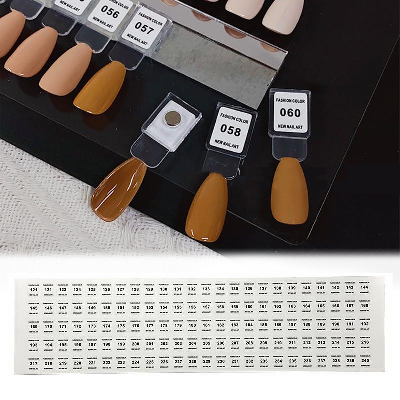 Nr. 1-240 Nagellack Nummer Aufkleber Etikett Farbe Gel Flasche Lippenstift Nägel Spitzen Display Nummerierung Maniküre Werkzeug Lack Kleber