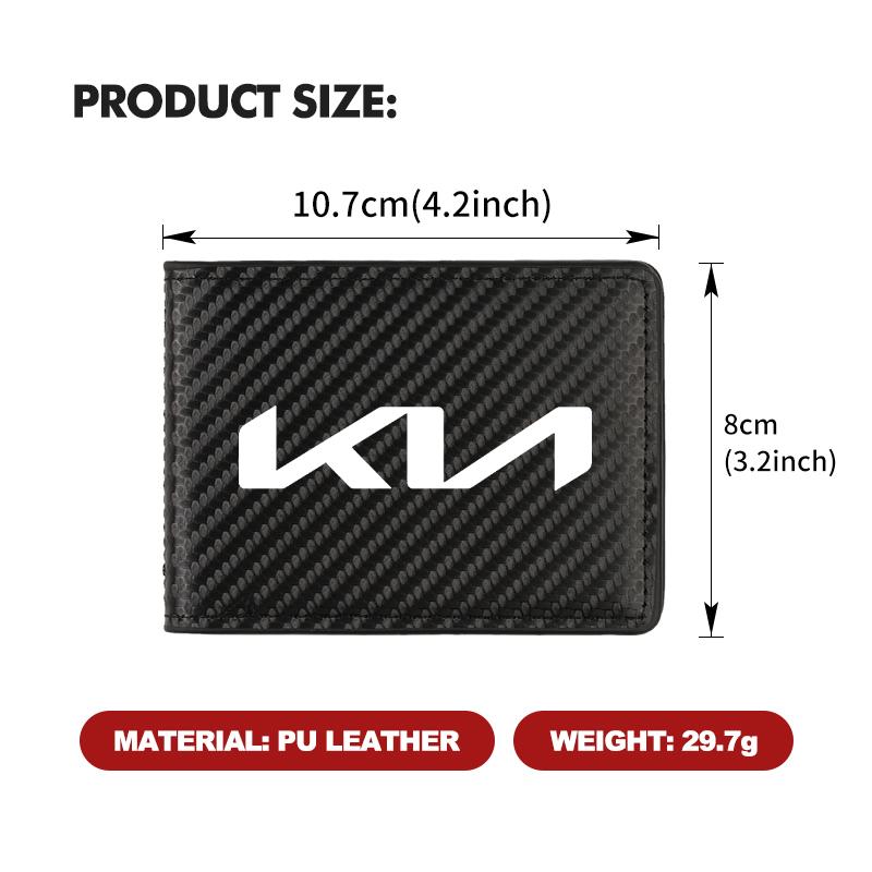 PODV6 Car Driver License Storage Bag Wallet ID Card Protective Sleeve For KIA Stinger Optima Cerato Soul Venga Forte Spectra Sedona