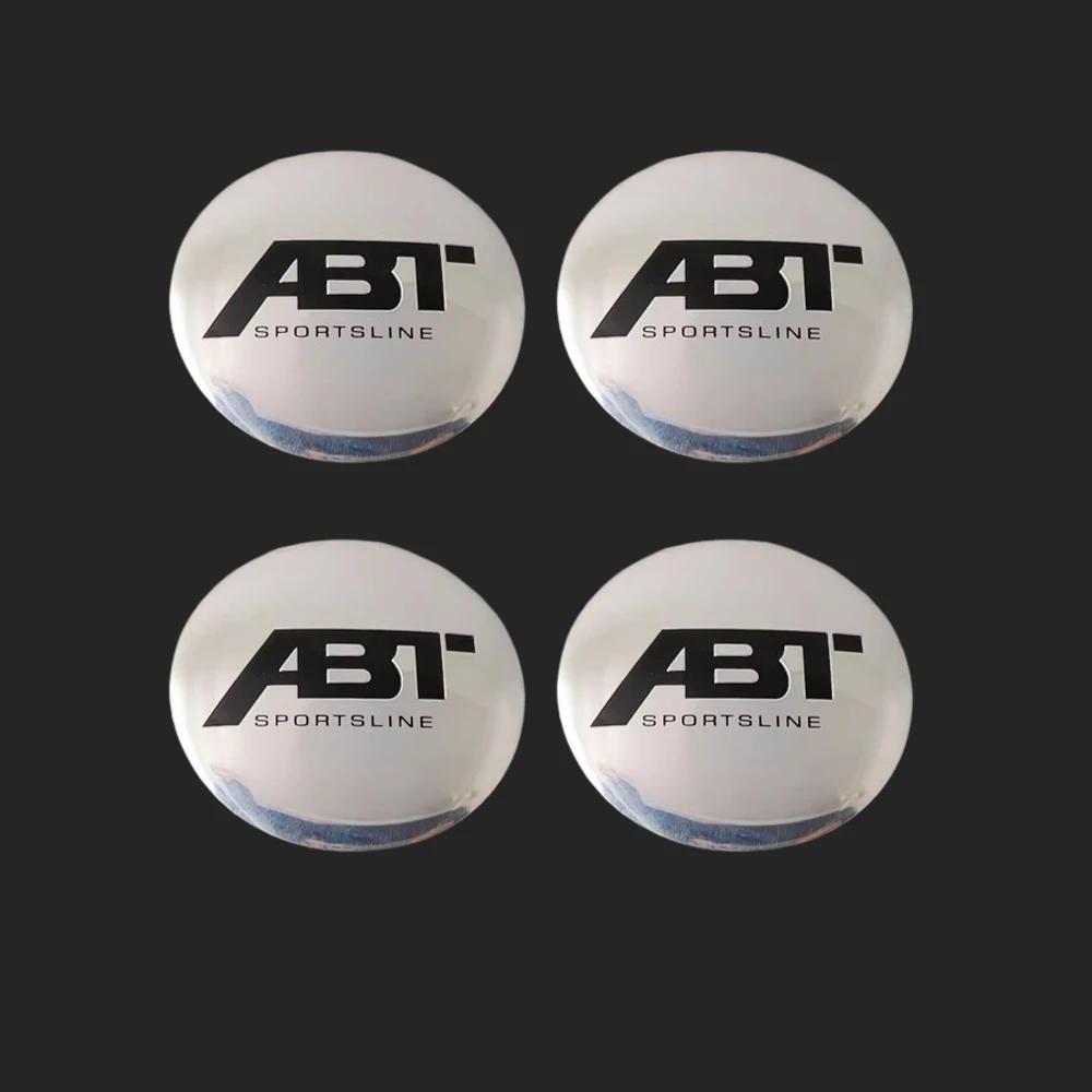 56mm Modifikované středové krytky kol pro auto Samolepky s logem ABT pro Golf Passat Jetta Touareg Tiguan Caddy Vento Bora mk6