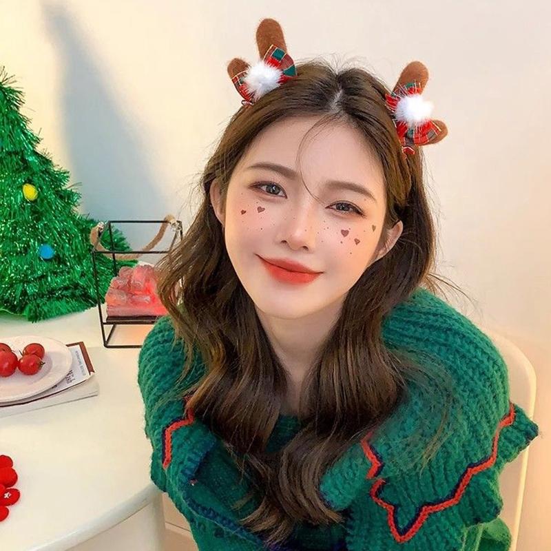 Christmas Hats Christmas Hairpin Decoration Party Headwear Cute Deer Headband Kawaii Hair Accessorie Navidad