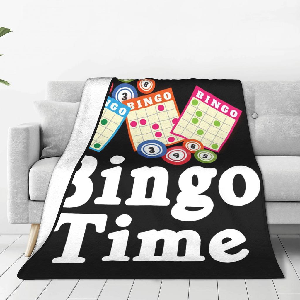 Funny Bingo Game Blankets Lightweight Flannel Sofa Throw Blanket for Couch Bedding Office Throws Bedspread Quilt