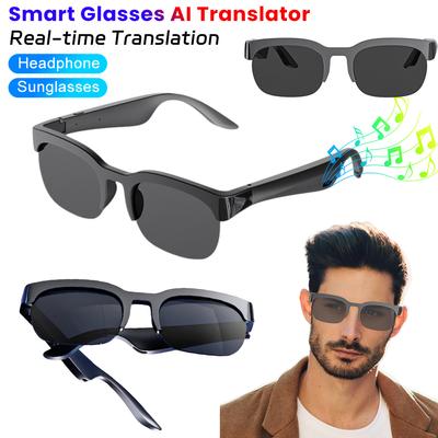 1/2 Stück KI-Smarte Brille Bluetooth-Anruf Musik Echtzeit-Übersetzung Sprachassistenten-Steuerung Anti-UV-Sonnenbrille 2025 Smarte Brille
