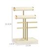 3 Tier Bracelet Holder Display Detachable Metal T Bar Velvet Bracelet Rack Storage Jewelry Holder Organizer For Earrings Rings