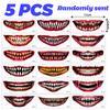 18 Style Randomly Sent Halloween Scary Big Mouth Temporary Tattoo Waterproof Long Lasting Do Not Stimulate Safety Tattoo Sticker
