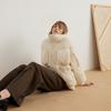 ELLE French Style High-End Zipper Warm Solid Color Basic Goose Down Lapel Comfortable Down Jacket Women outerwear Off-White L7WYS055