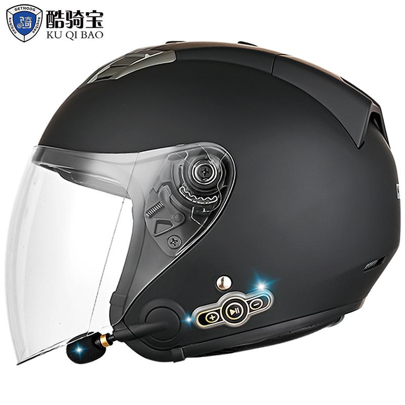 

Мотоциклетный шлем Kuqibao, полушлем для электромобиля, шлем Bluetooth с двойной сертификацией US DOT и 3C M