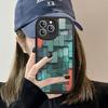 3D Colorful Block Phone Case Hard Leather For iPhone 16 15 14 13 12 Mini 11 14 Pro Max Xs X Xr 7 8 Plus Fundas