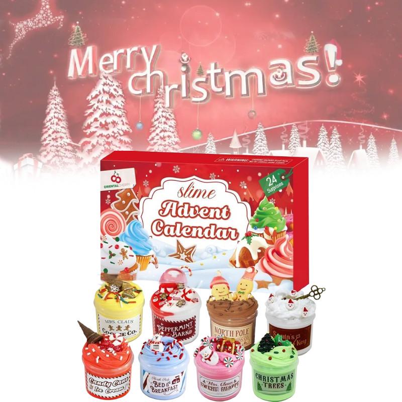 Christmas 24 Days Of Slime Kit Countdown Calendar Butter Slime Stress Toy Relief