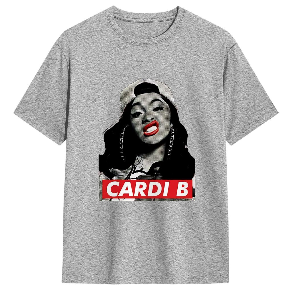 Unisexs Cardi B Vintage T Shirt Pure Cotton Clothes Awesome Short Sleeve Round Neck Tees Plus Size Tshirts