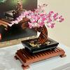 MOC Bonsai Tree Flower Bouquet Perpetual 3D Building Block Set Bricks Model Home Decoration Plant Potted Toy Child Gift