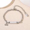 New Stainless Steel Laser Engraved Children's Cuban Chain Bracelet