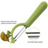 Non-slip Round Handle Comfortable Grip Fruit Peeler Easy to Clean Matte Surface Multi-functional Stainless Steel Sharp Blade Vegetable Peeler for Home