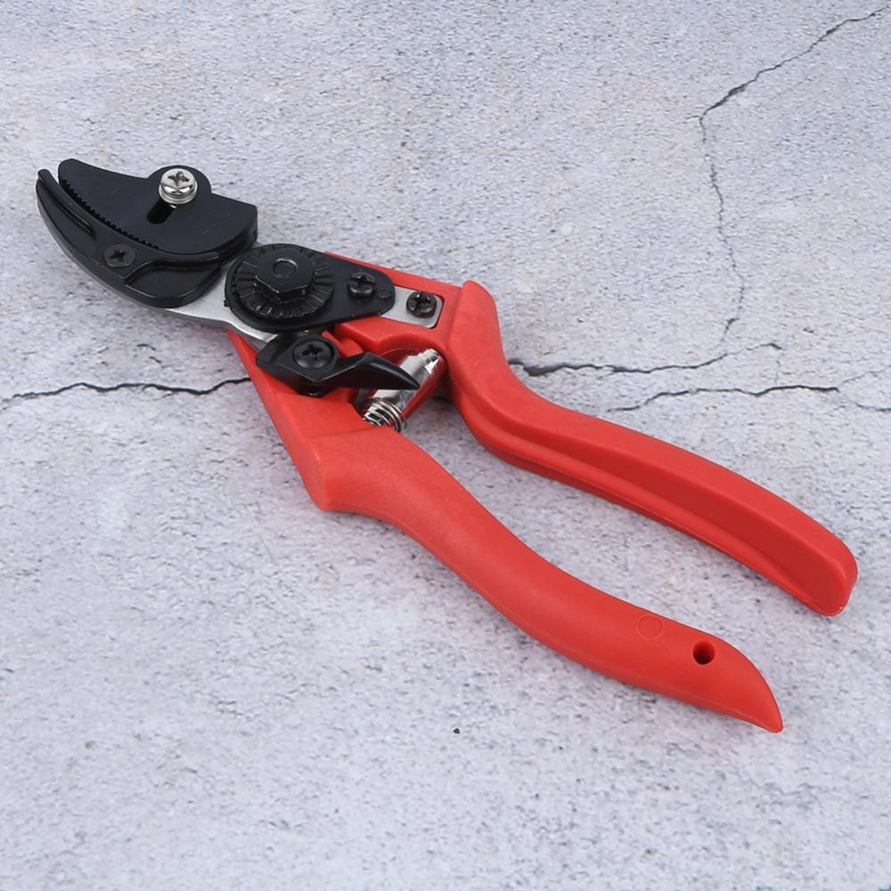 Red Garden Scissors Hand Operated Picking Scissors Professional Bonsai Pruner