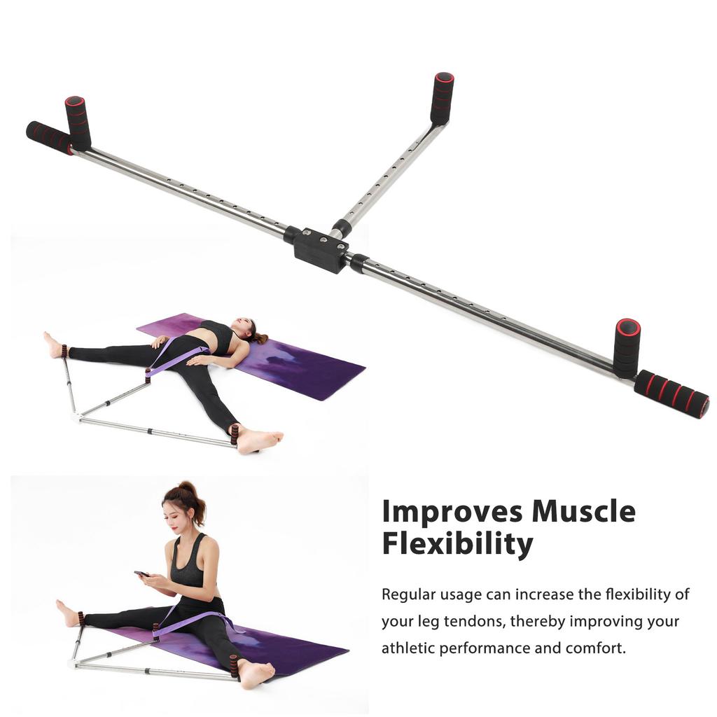 3 Bar Leg Stretcher 9 Hole Adjustable Leg Split Stretching Training Machine for Ballet Dance Home Gym Exercise