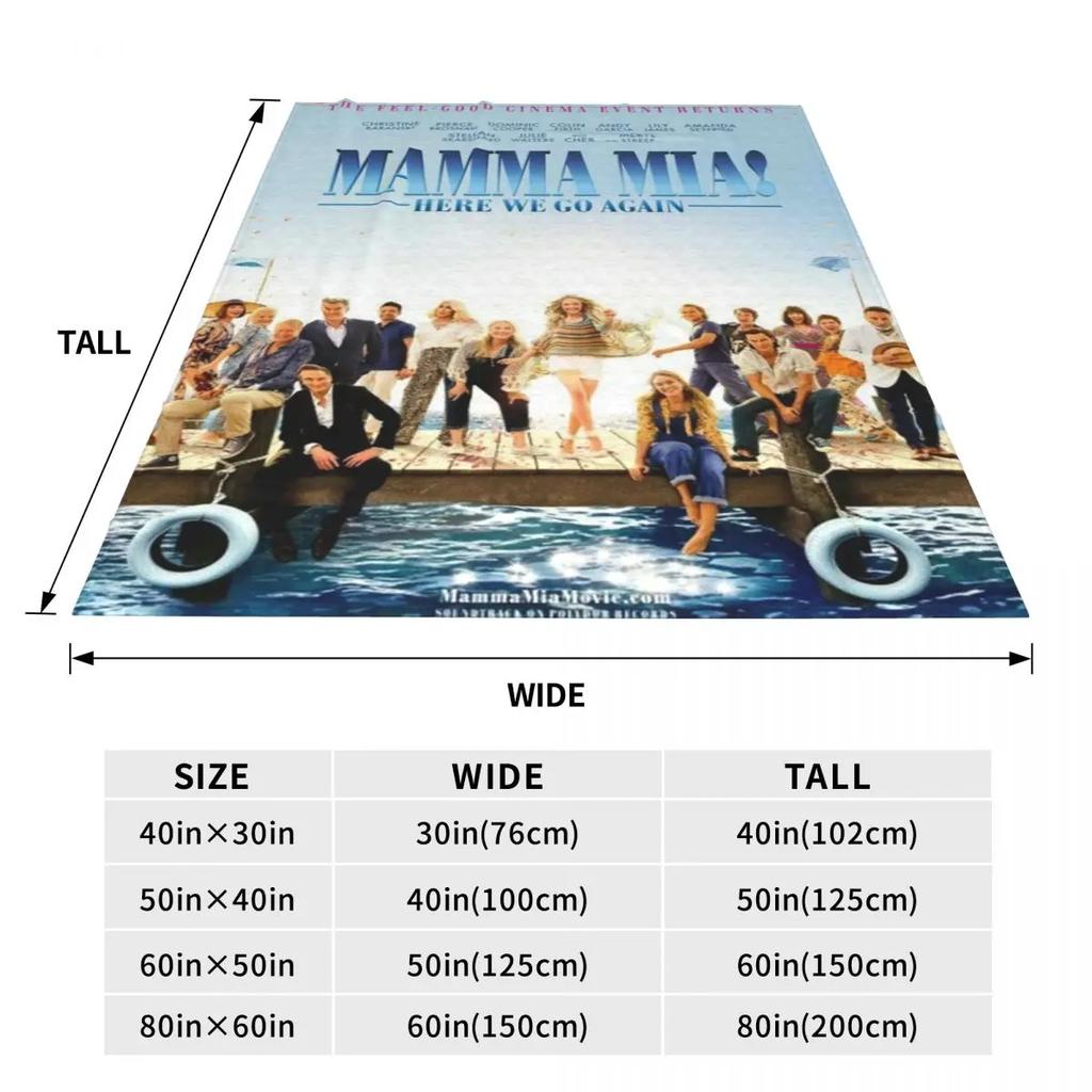 Mamma Mia! Ci Risiamo Coperta Morbida Calda Commedia Romantica Picnic Coperta da Lancio Inverno Personalizzata Flanella Copriletto Copri Letto