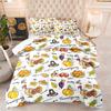 Halloween Duvet Cover Set Pumpkin Lantern Pattern Comforter Cover King Queen Size for Kids Boys Girls Gift Polyester Bedding Set