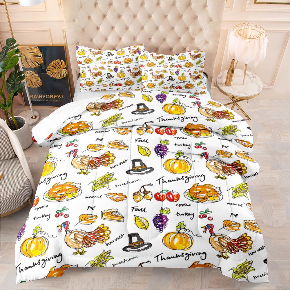 Halloween Duvet Cover Set Pumpkin Lantern Pattern Comforter Cover King Queen Size for Kids Boys Girls Gift Polyester Bedding Set