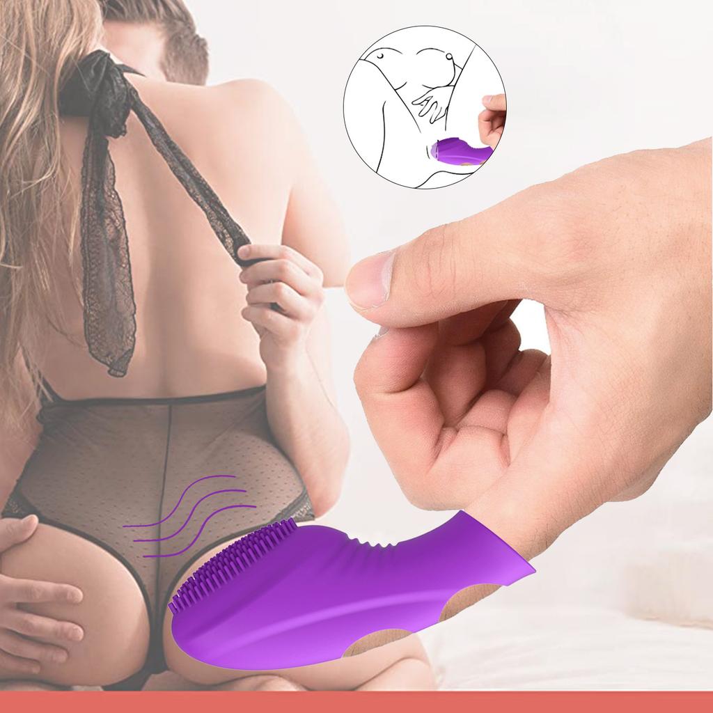 Adult Goods Finger Sleeve Vibrator Sex Toy G-spot Massage Clit Vibrating Buckle for Couple Vibrator Female Masturbation AV Stick