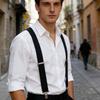 Bretelles réglables de 3,5 cm avec clips antidérapants Design rétro en Y Élastique extensible Pour hommes et femmes