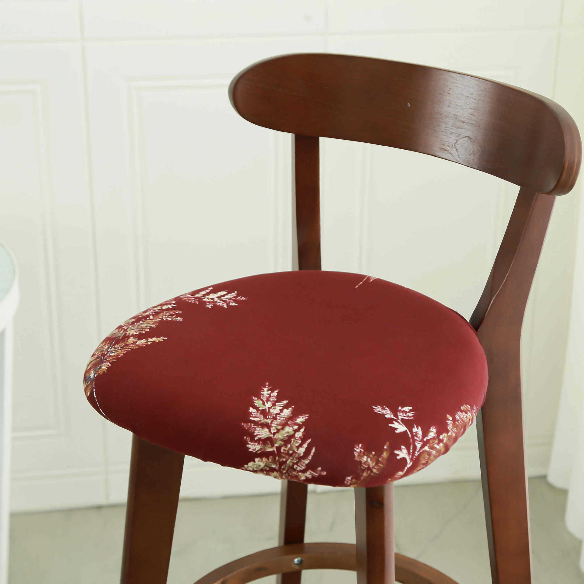 

Round Stool Cover Four Seasons Universal Round Home Use Restaurant Thickened Fabric Seat Cushion Chair Cushion Space-saving Round Stool Cover 33cm