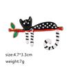 1Pc Creative Cat Broch Cute Personality Pin Unique Fashion Jewelry Accessories Birthday Party Festival Gift for Men and Women