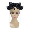 Halloween Antelope Horn Dark Rose Headband for Cosplay and Costume Party Decoration