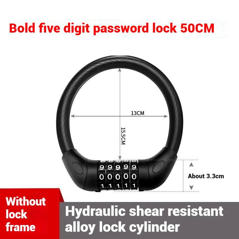 Motorcycle Anti-Theft Combination Locks, Portable Safety Buckles, Electric Vehicle, Steel Cables, Bicycle Accessories
