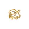 Zircon Star Moon Rings For Women Gold Adjustable Stainless Steel Moon Star Ring Wedding Aesthetic Party Jewelry Gift BFF