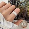VENTFILLE 925 Sterling Rings for Women Fashion Geometric Handmade Irregular Line Ring Party Birthday Gift Dropshipping