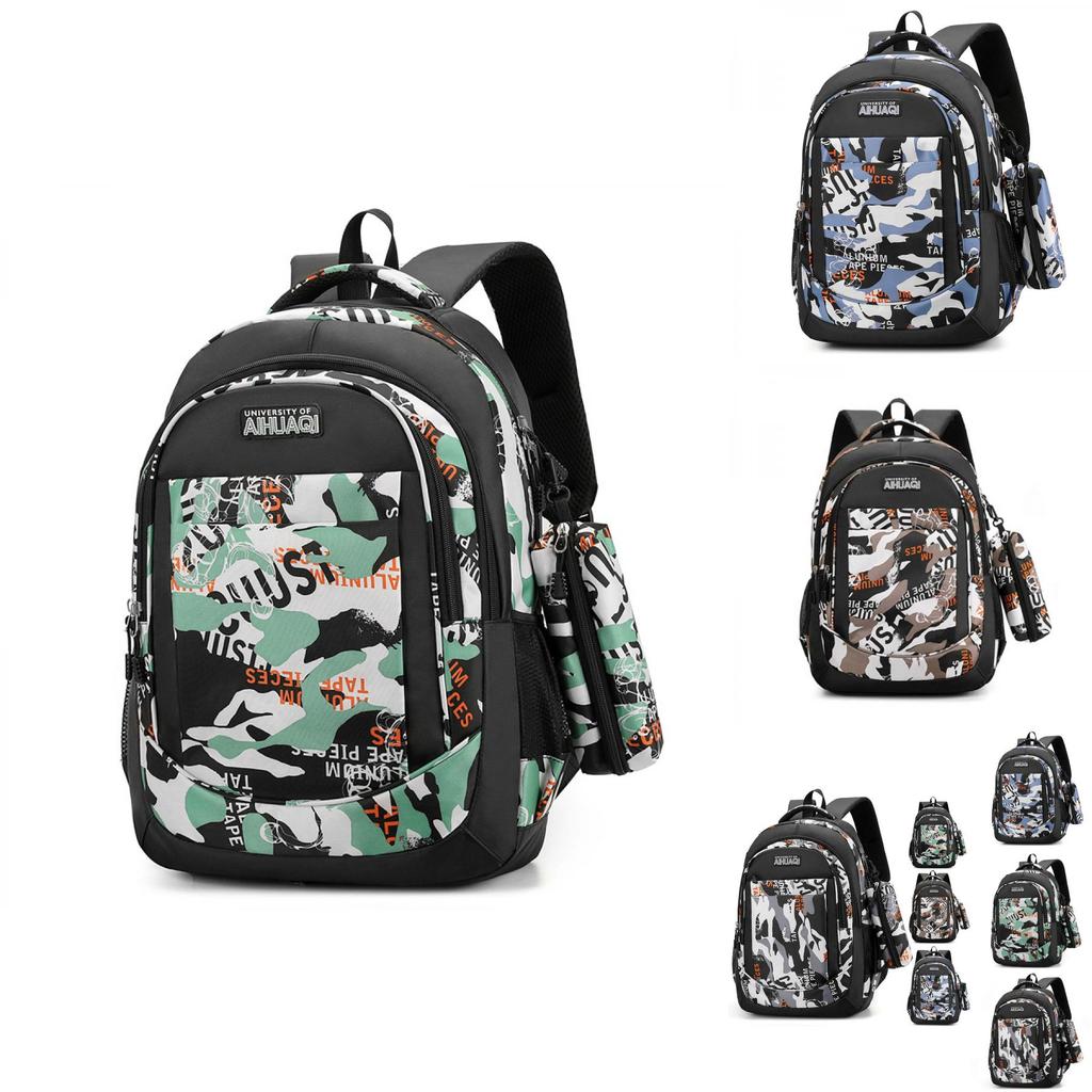 Oxford Fabric Student Backpack With Breathable Design For High School And College Use