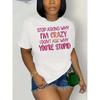Dont Ask Me Why Crazy Pure Cotton Printed Unisexs and Womens Fashion Trend Short Sleeved New Loose Personalized Casual Tshirt
