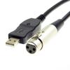 9.84ft USB Male to 3Pin Female Mic Converter Cable Wire Line for Studio Sound Recording with Wide Compatibility Black