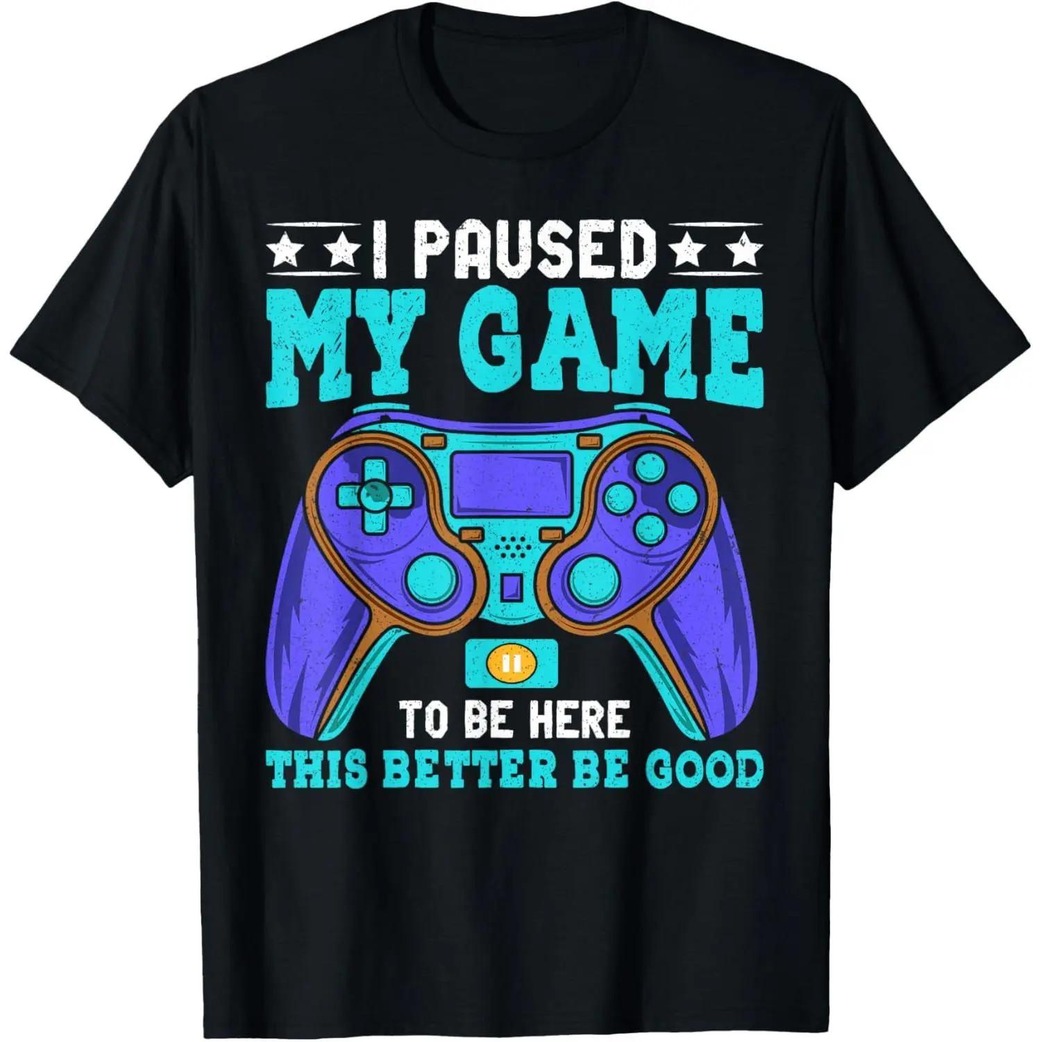 Creative Gamer T-Shirt for Boys and Teens Featuring Pause My Game Design Perfect S разноцветный