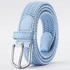 Unisex Elastic Stretch Canvas Belt - Korean Style Versatile Woven Waist Belt for Men and Women